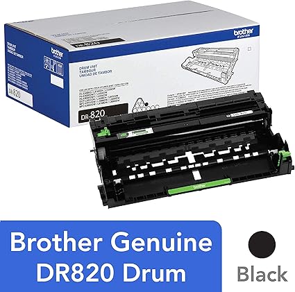 Brother Genuine-Drum Unit, DR820, Seamless Integration, Yields Up to 30,000 Pages, Black